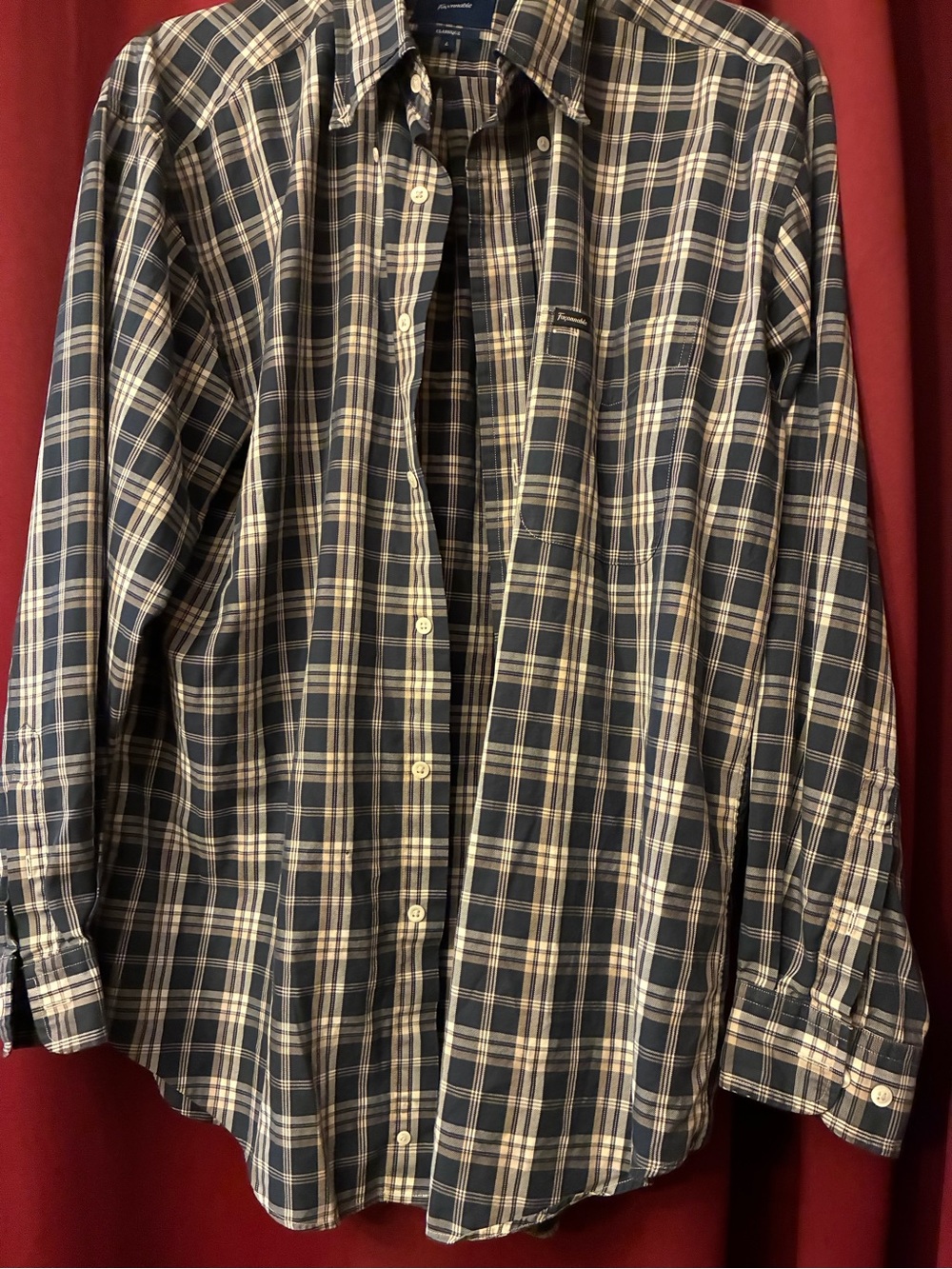 Faconnable Classique  Plaid Shirt size large